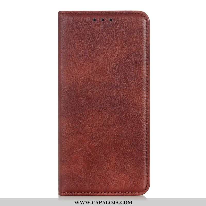 Capa De Celular Para Samsung Galaxy S23 5G Flip Couro Rachado De Lichia