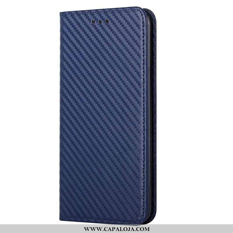 Capa De Celular Para Samsung Galaxy S23 Plus 5G De Cordão Flip Estilo Strappy Fibra De Carbono