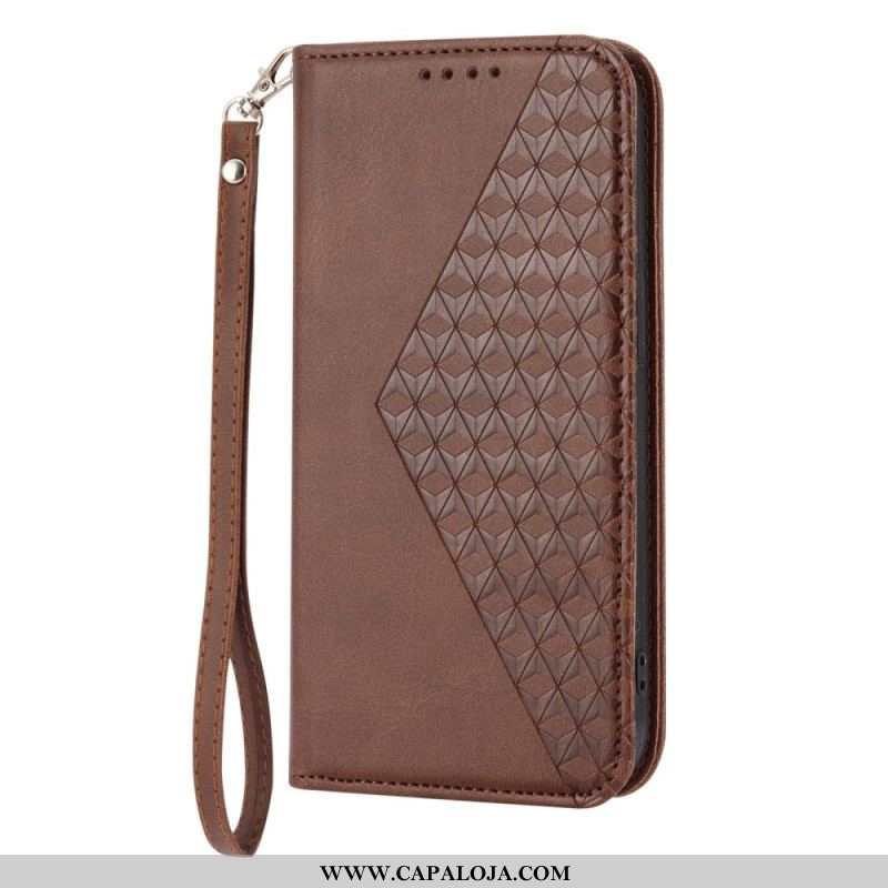 Capa De Celular Para Samsung Galaxy S23 Plus 5G De Cordão Flip Padrão 3d Strappy