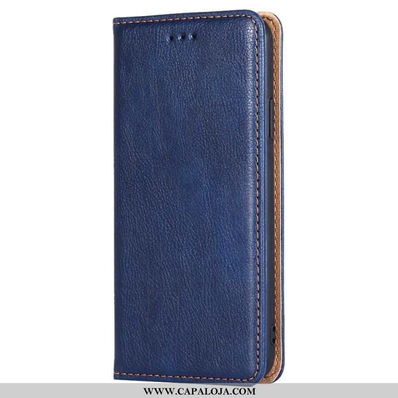 Capa De Celular Para Samsung Galaxy S23 Plus 5G Flip Costura De Couro Falso