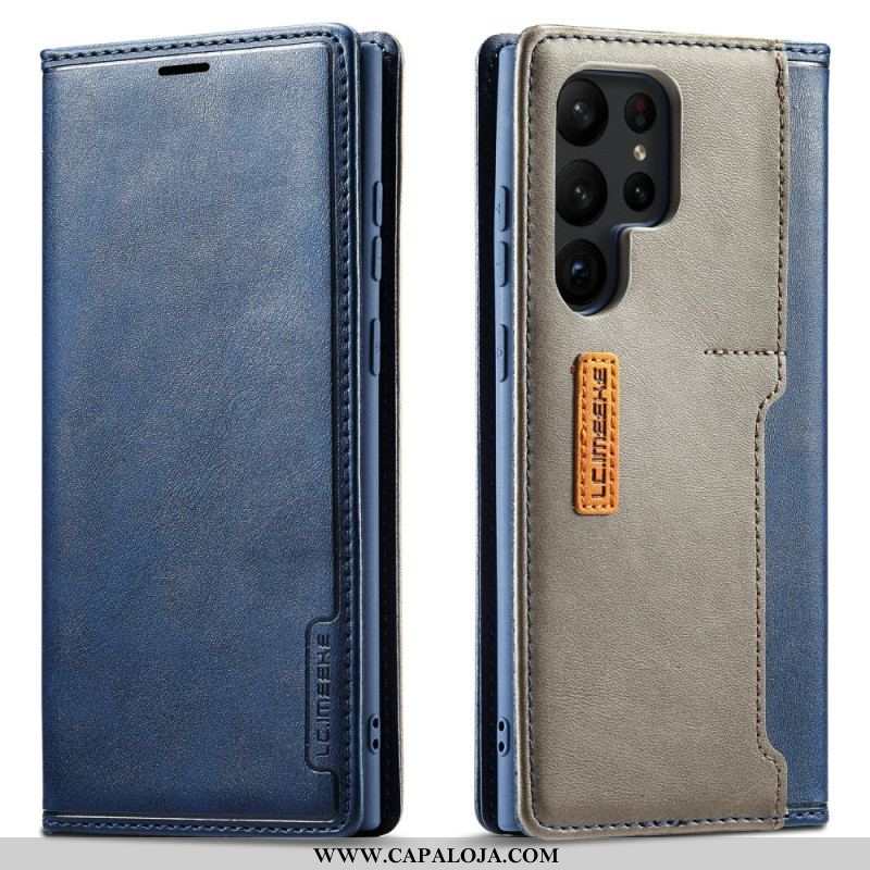 Capa De Celular Para Samsung Galaxy S23 Ultra 5G Flip Titular De Cartão Traseiro Lc.imeeke