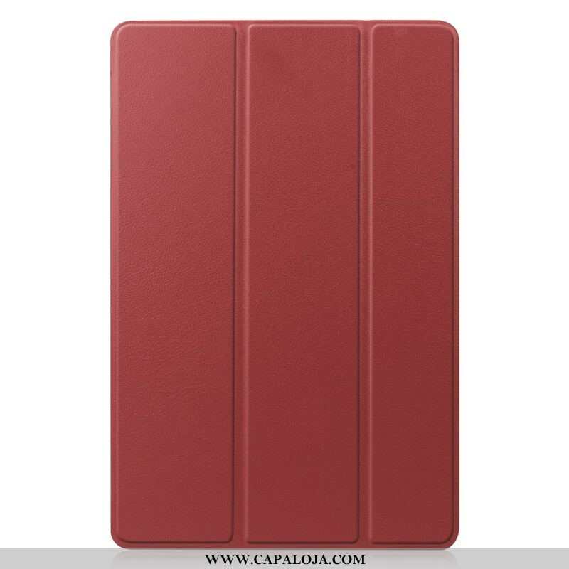 Capa De Celular Para Samsung Galaxy Tab S8 / Tab S7 Porta Caneta Dobrável Em Três Partes