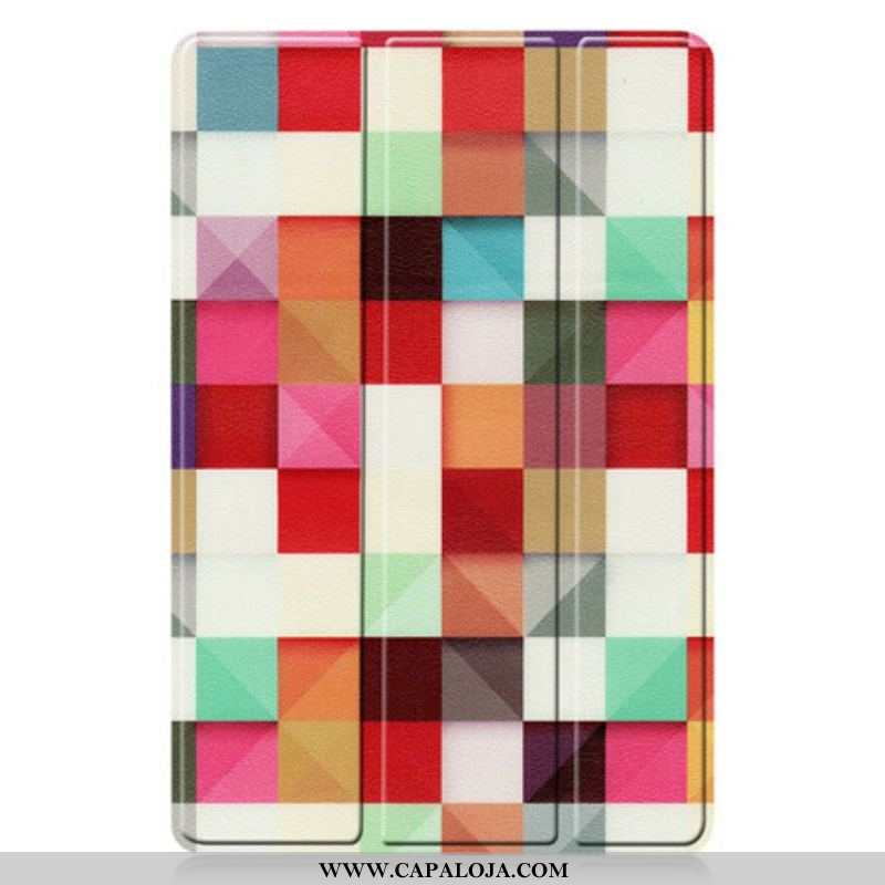 Capa De Celular Para Samsung Galaxy Tab S8 / Tab S7 Porta Caneta Mosaico