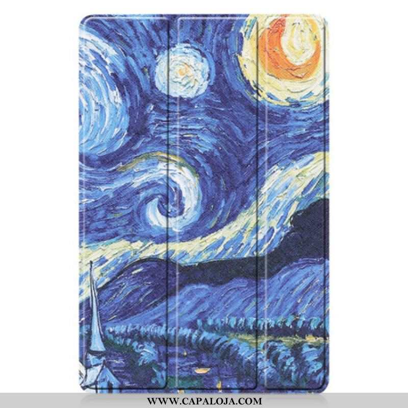 Capa De Celular Para Samsung Galaxy Tab S8 / Tab S7 Porta Caneta Noite Estrelada