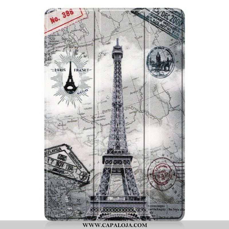 Capa De Celular Para Samsung Galaxy Tab S8 / Tab S7 Suporte Para Caneta Torre Eiffel