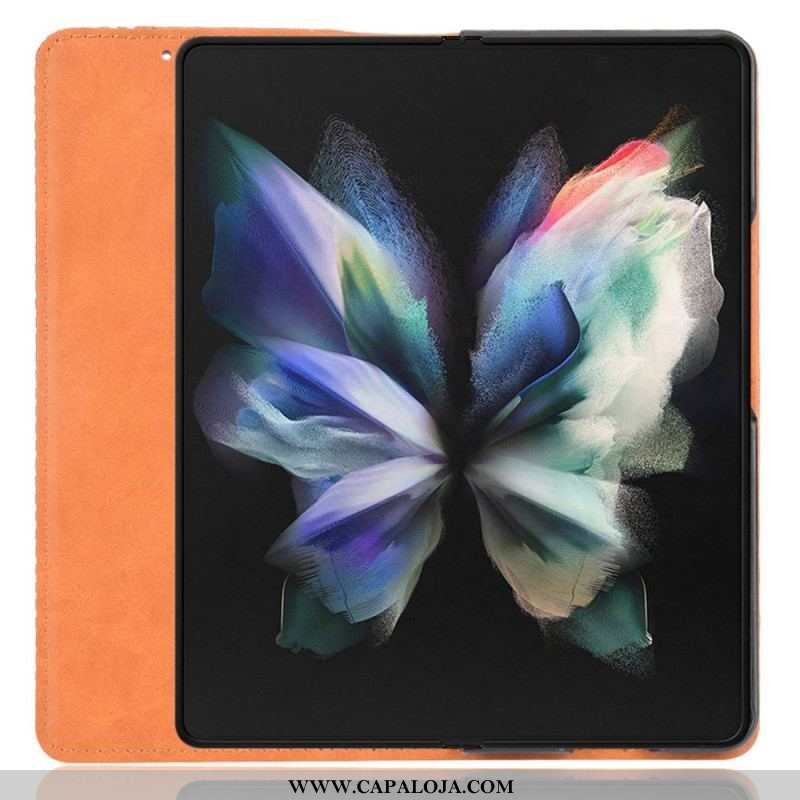 Capa De Celular Para Samsung Galaxy Z Fold 4 Flip Armazenamento De Caneta Retrô