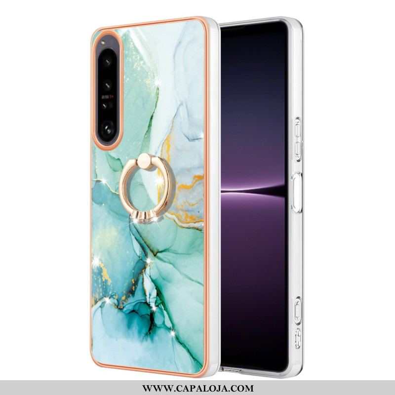 Capa De Celular Para Sony Xperia 1 IV Mármore Com Suporte De Anel