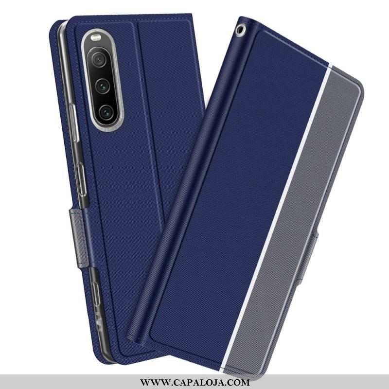 Capa De Celular Para Sony Xperia 10 IV Flip Bicolor Baiyu