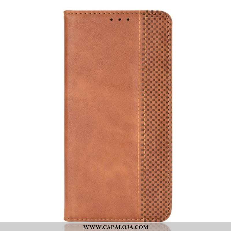 Capa De Celular Para Sony Xperia 10 IV Flip Estilo De Couro Estilizado