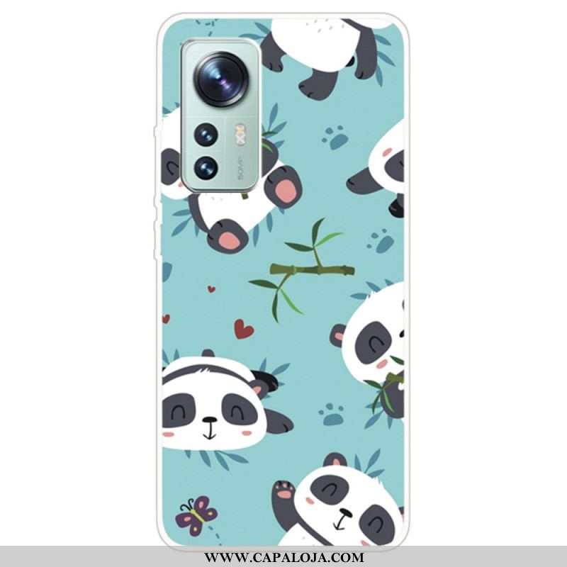 Capa De Celular Para Xiaomi 12 / 12X Bando De Pandas De Silicone