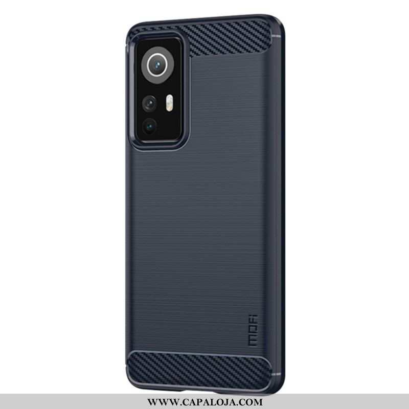 Capa De Celular Para Xiaomi 12 / 12X Fibra De Carbono Escovada Mofi