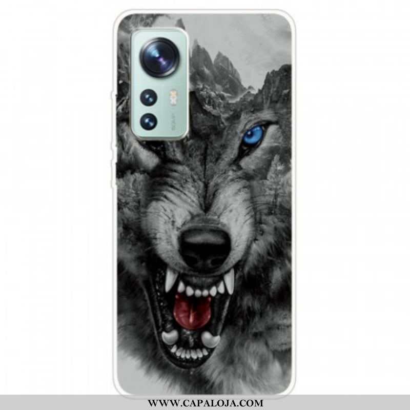 Capa De Celular Para Xiaomi 12 / 12X Lobo Selvagem De Silicone