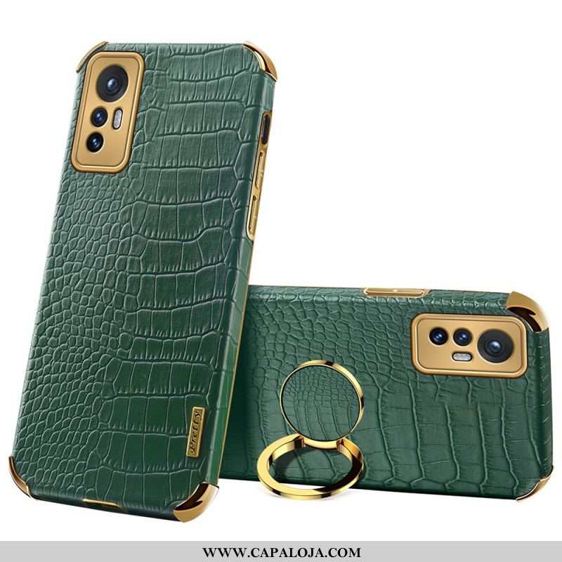 Capa De Celular Para Xiaomi 12 Pro Efeito Pele De Crocodilo