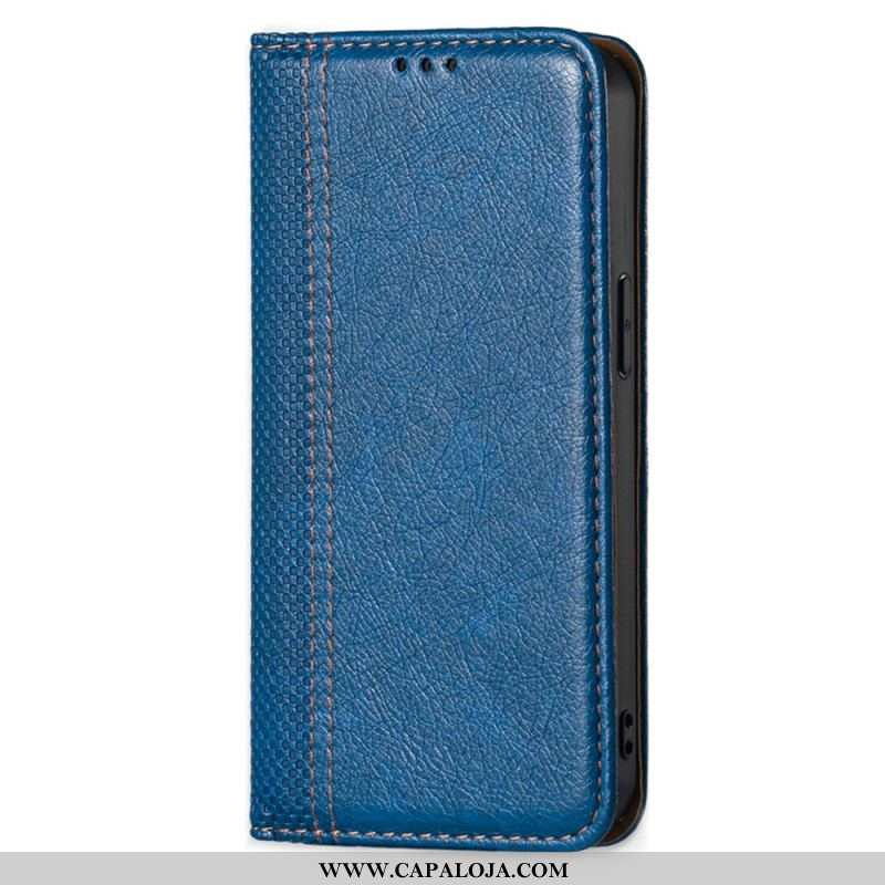 Capa De Celular Para Xiaomi 12 Pro Flip Efeito Couro Vintage