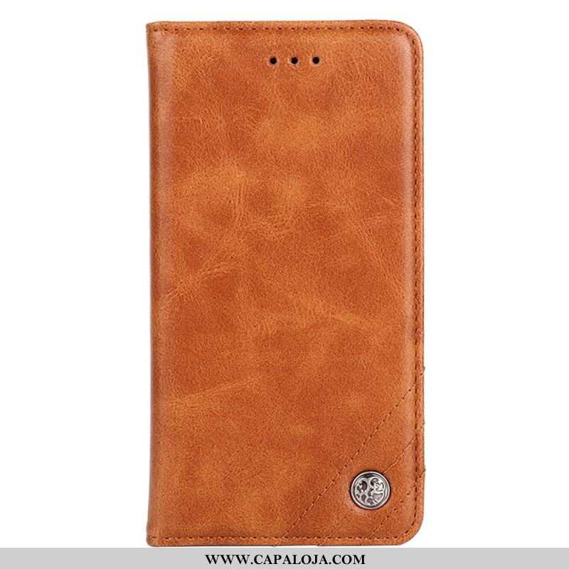 Capa De Celular Para Xiaomi 12 Pro Flip Estilo Rebite De Couro