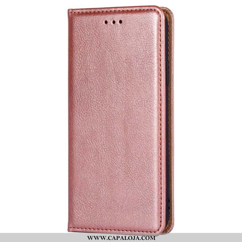 Capa De Celular Para Xiaomi 12T / 12T Pro Flip Efeito Couro Envernizado