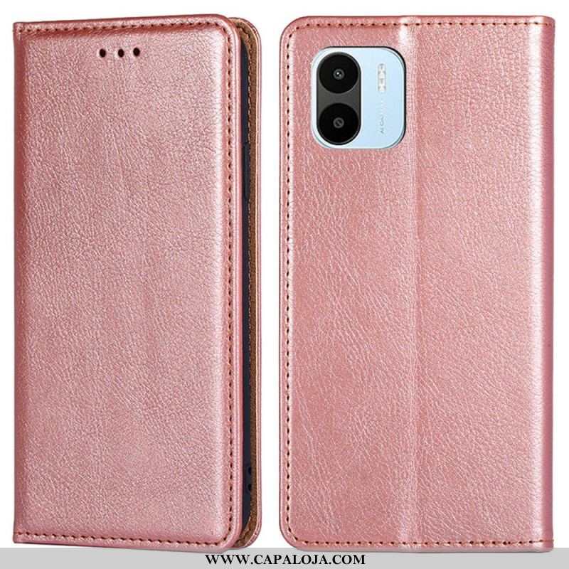 Capa De Celular Para Xiaomi Redmi A1 Flip Costura De Couro Falso