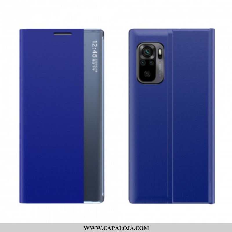 Capa De Celular Para Xiaomi Redmi Note 10 / 10S Couro Sintético Texturizado