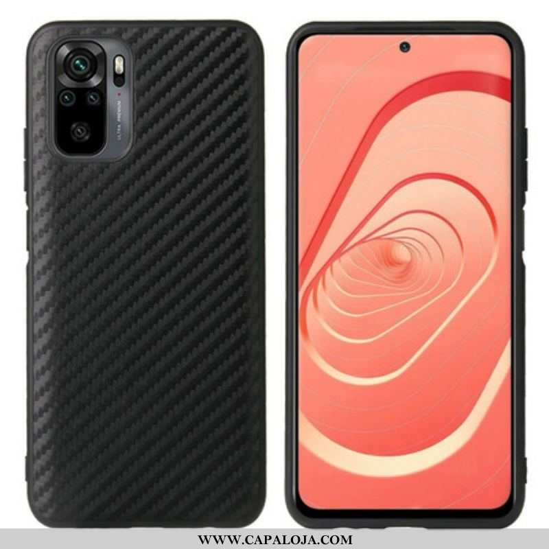 Capa De Celular Para Xiaomi Redmi Note 10 / 10S Fibra De Carbono