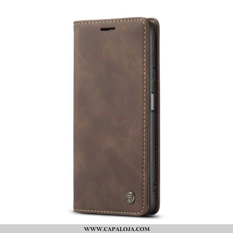 Capa De Celular Para Xiaomi Redmi Note 10 / 10S Flip Caseme Efeito Couro