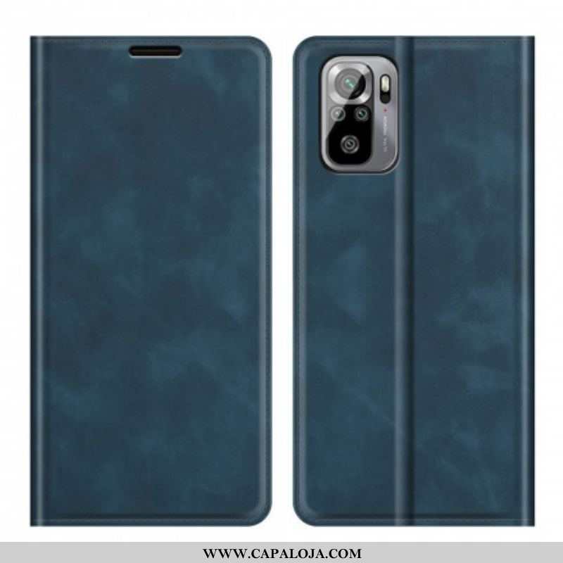 Capa De Celular Para Xiaomi Redmi Note 10 / 10S Flip Toque De Pele