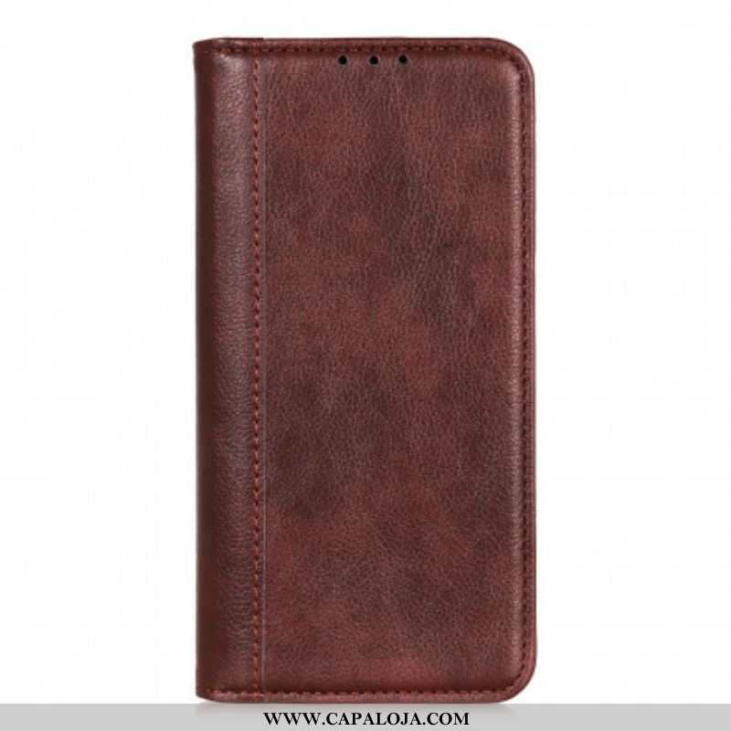 Capa De Celular Para Xiaomi Redmi Note 10 / 10S Flip Versão Couro Rachado Lichia