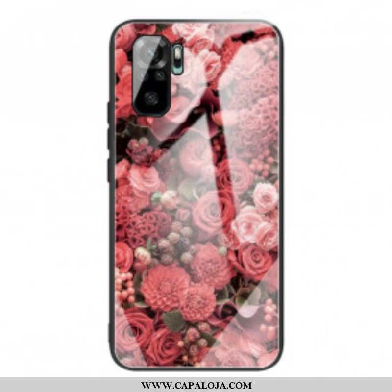 Capa De Celular Para Xiaomi Redmi Note 10 / 10S Rose Flowers Vidro Temperado