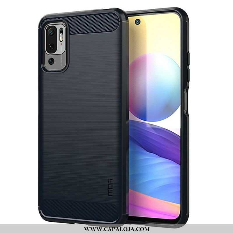 Capa De Celular Para Xiaomi Redmi Note 10 5G Fibra De Carbono Escovada Mofi