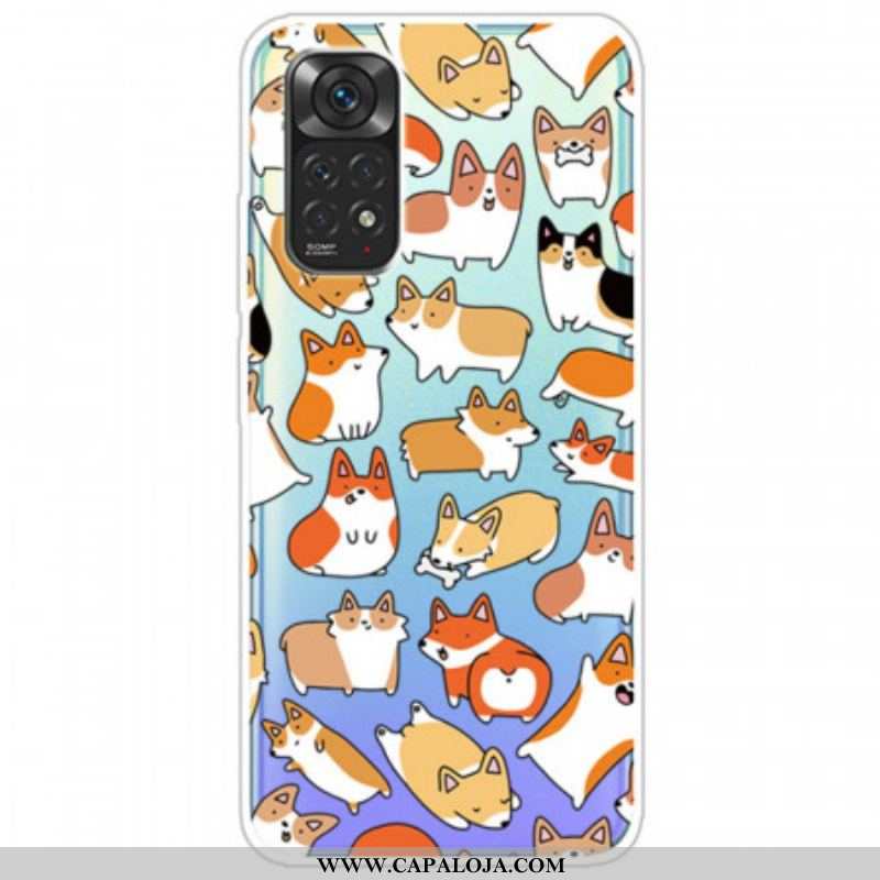 Capa De Celular Para Xiaomi Redmi Note 11 / 11S Cães Múltiplos Sem Costura