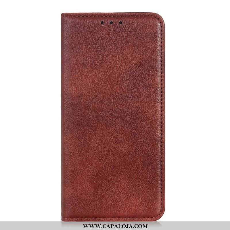 Capa De Celular Para Xiaomi Redmi Note 11 / 11S Flip Lichia Textura De Couro Dividido