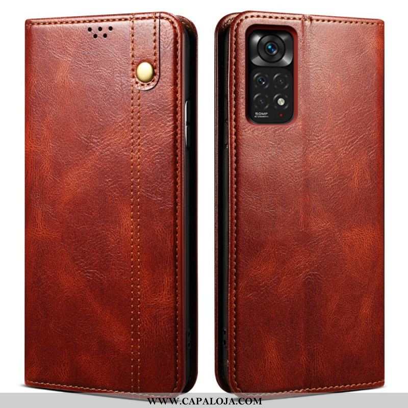 Capa De Celular Para Xiaomi Redmi Note 11 Pro / 11 Pro 5G Flip Couro Sintético Encerado