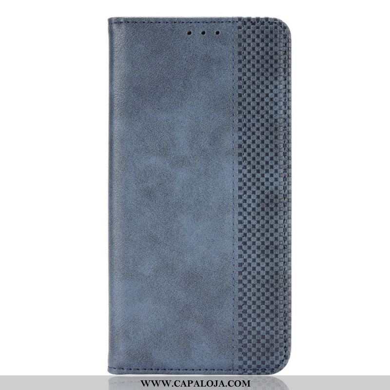 Capa De Celular Para Xiaomi Redmi Note 11 Pro / 11 Pro 5G Flip Efeito Couro Vintage Estilizado