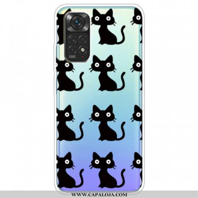 Capa De Celular Para Xiaomi Redmi Note 11 Pro / 11 Pro 5G Vários Gatos Pretos