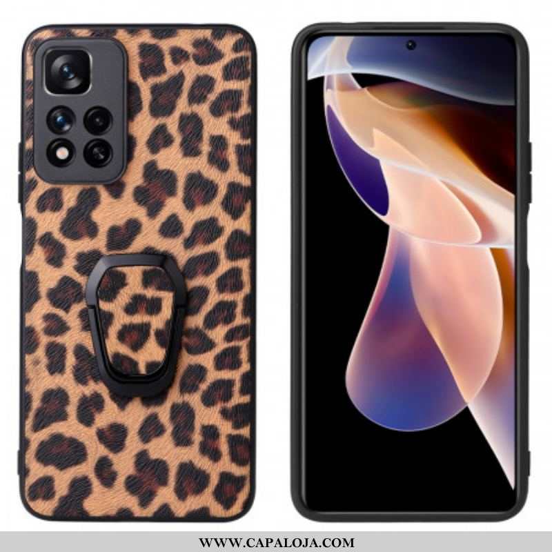 Capa De Celular Para Xiaomi Redmi Note 11 Pro Plus 5G Suporte De Anel Estilo Leopardo