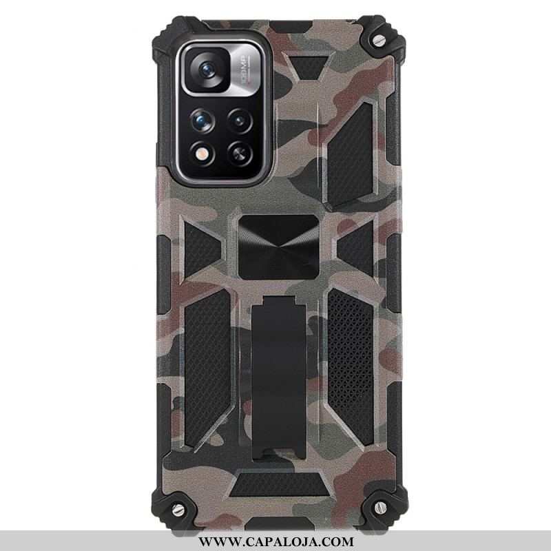 Capa De Celular Para Xiaomi Redmi Note 11 Pro Plus 5G Suporte Removível De Camuflagem