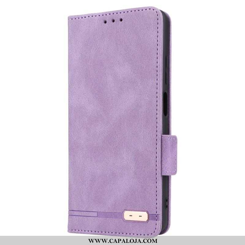 Capa De Celular Para Xiaomi Redmi Note 12 Pro Flip Efeito Couro Elegante