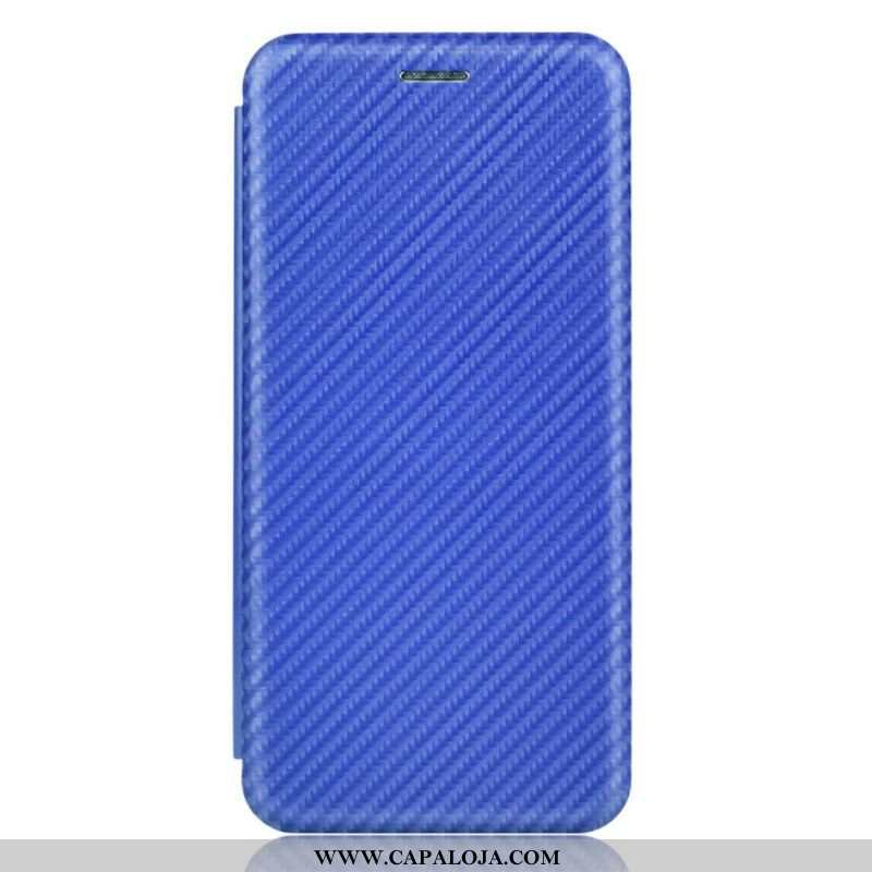 Capa De Celular Para iPhone 13 Mini Flip Fibra De Carbono