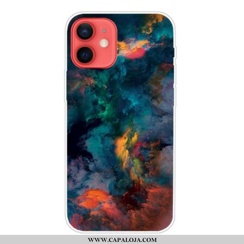 Capa De Celular Para iPhone 13 Mini Nuvens Coloridas