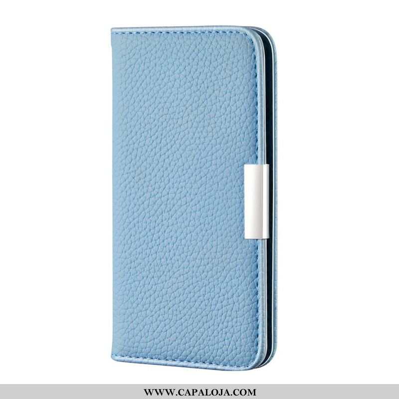 Capa De Celular Para iPhone 13 Pro Flip Couro Falso Lichia Ultra Chic