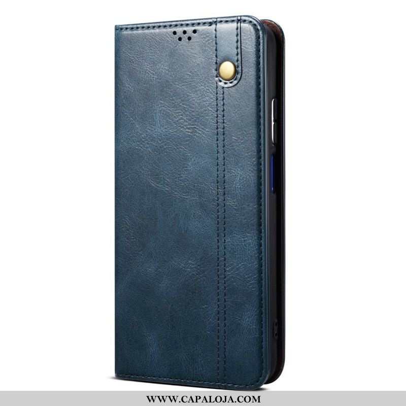 Capa De Celular Para iPhone 13 Pro Flip Couro Sintético Encerado