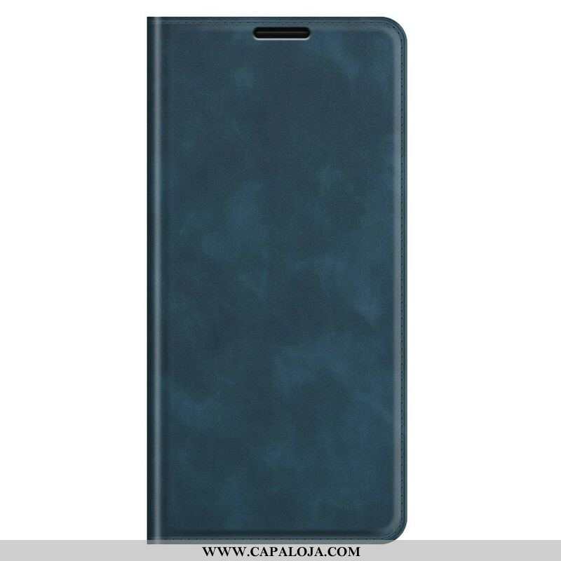 Capa De Celular Para iPhone 13 Pro Flip Efeito Couro Macio Seda