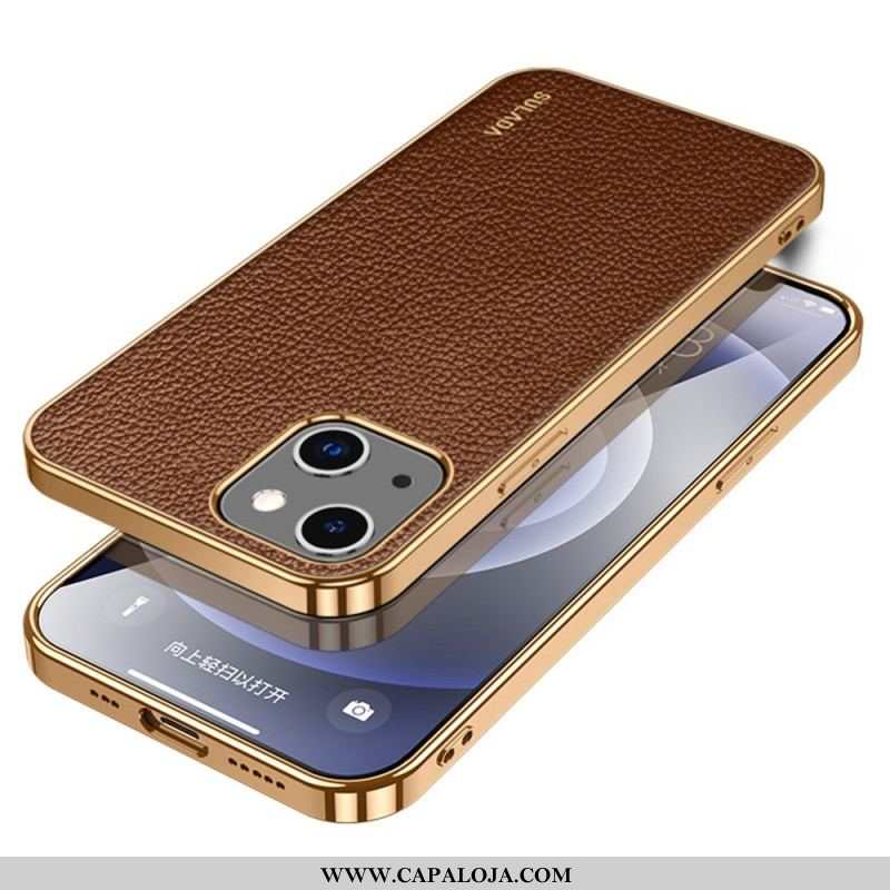 Capa De Celular Para iPhone 14 Estilo Couro Sulada