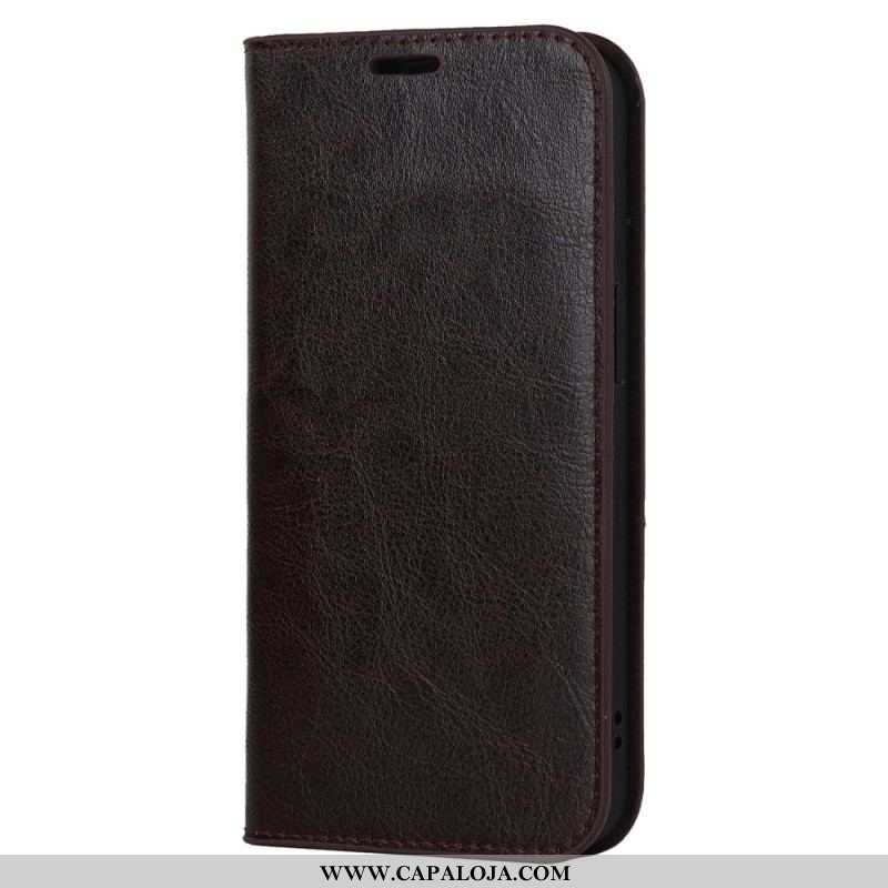 Capa De Celular Para iPhone 14 Flip Couro Legitimo