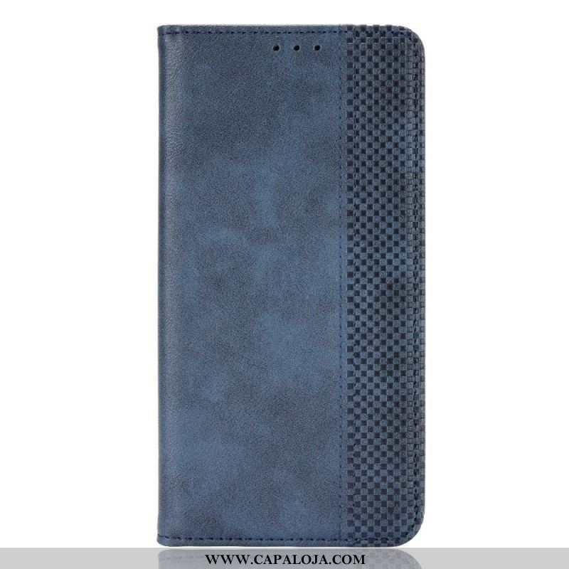 Capa De Celular Para iPhone 14 Flip Estilo De Couro Estilizado