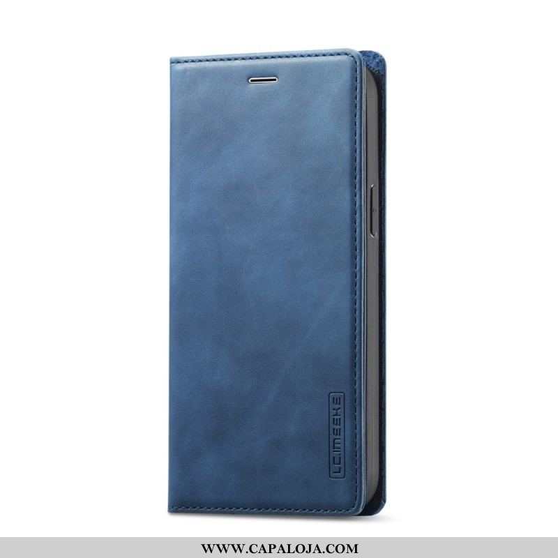 Capa De Celular Para iPhone 14 Plus Flip Couro Sintético Lc.imeeke