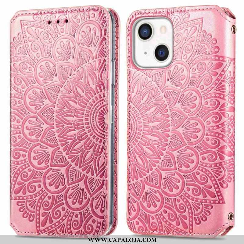 Capa De Celular Para iPhone 14 Plus Flip Mandala