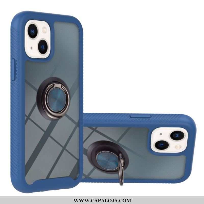 Capa De Celular Para iPhone 14 Plus Transparente Com Suporte De Anel