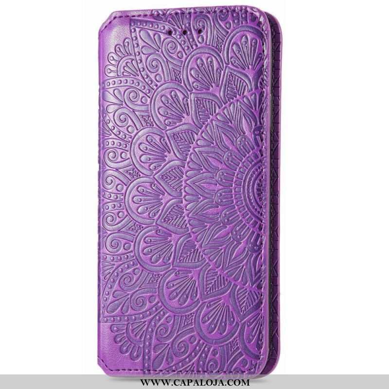 Capa De Celular Para iPhone 14 Pro Max Flip Folhas Tribais