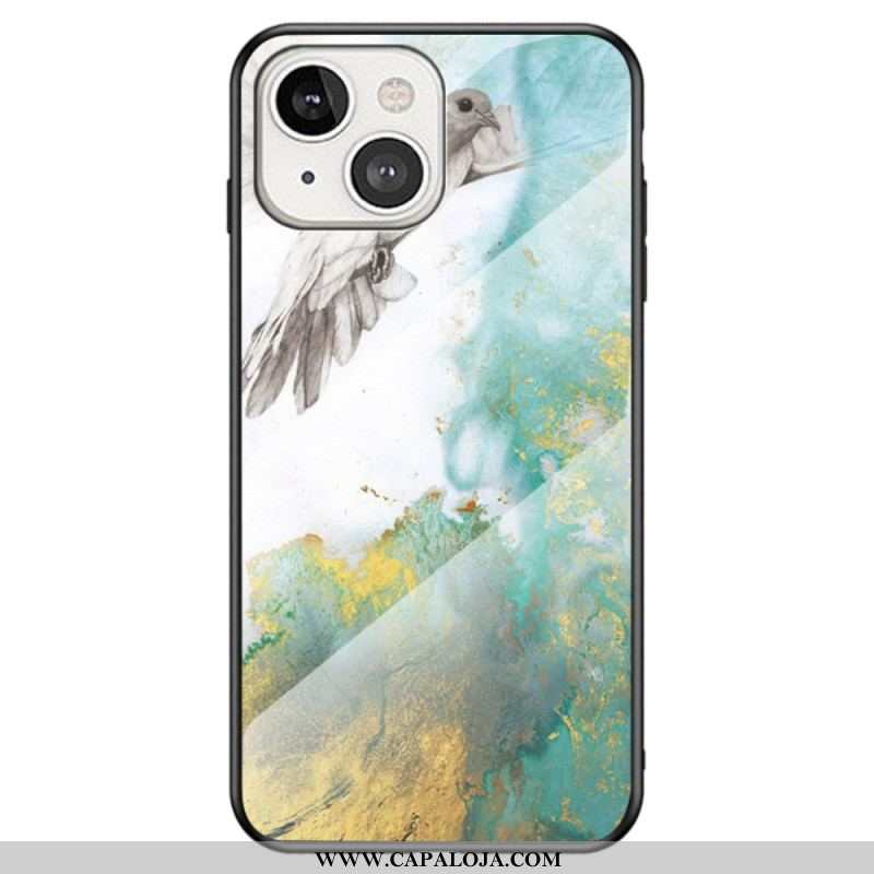 Capa De Celular Para iPhone 14 Vidro Temperado De Mármore