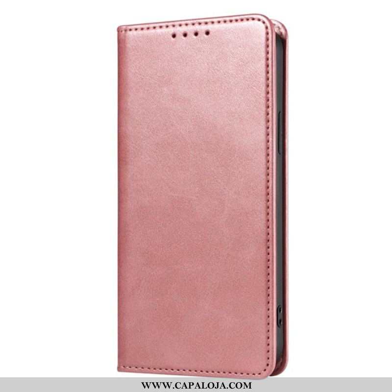 Capa De Celular Para iPhone 15 Plus Flip Efeito Couro Clássico